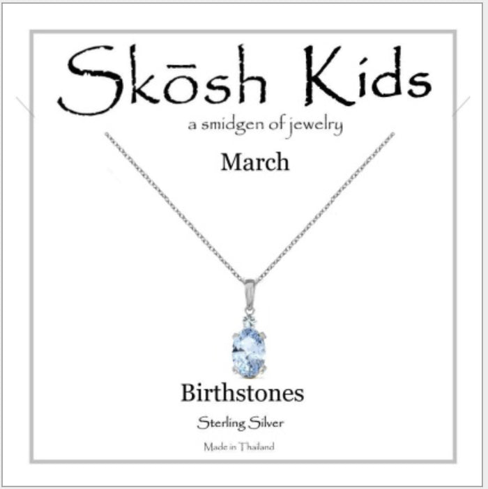 Skosh Kids Birthstone March, Silver 56-121-03