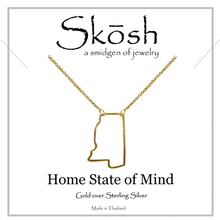 Skosh Mississippi Outline, gold with 16" 57-299-2