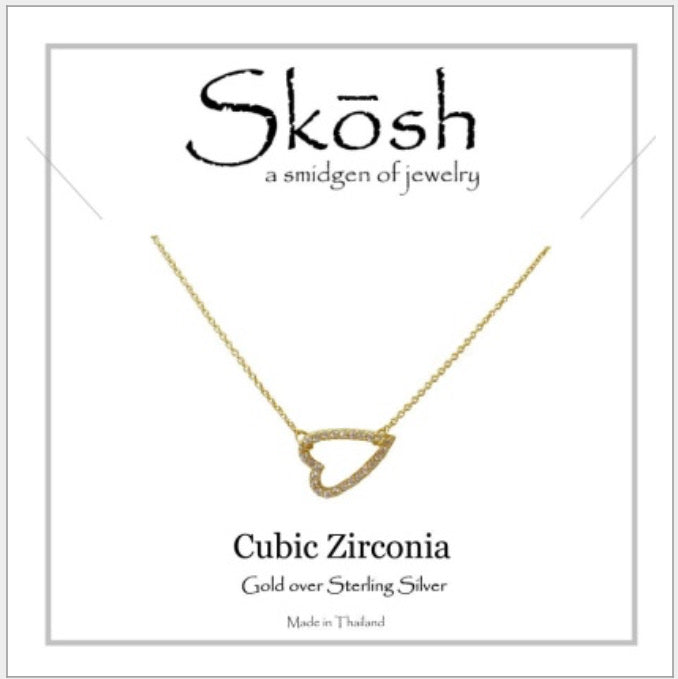 Skosh Gold Open Heart Necklace 57-242-2