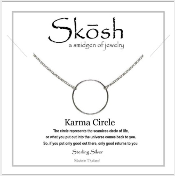 Skosh Karma Circle Silver Necklace 55-766