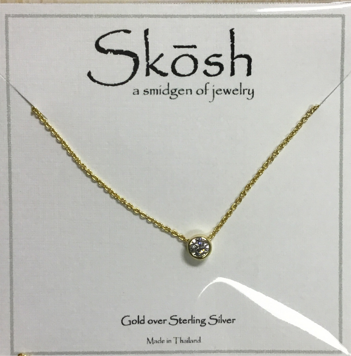 Skosh Bezel Set 4mm CZ, Gold 57-242-4