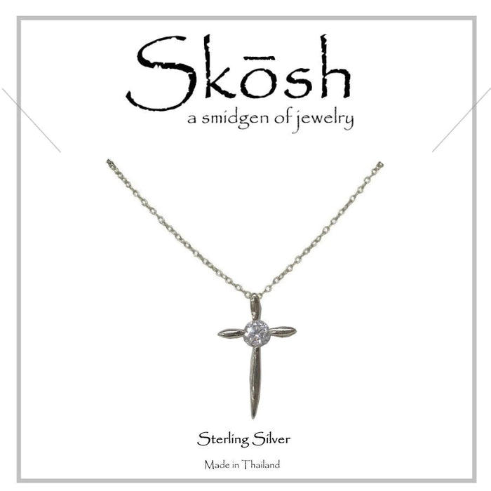 Skosh Medium Cross with CZ Center 57-497-4 & 57-498-4