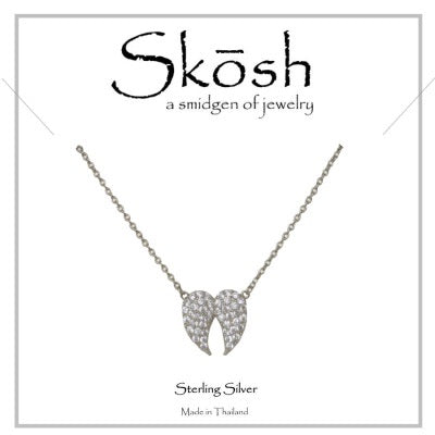 Skosh Angle Wings w/CZ Silver 57-602-2