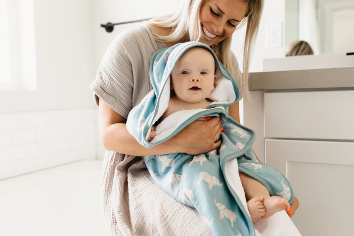 Copper Pearl Knit Hooded Towel