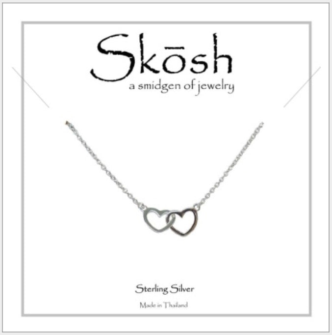 Skosh Silver Double Heart 57-393-20