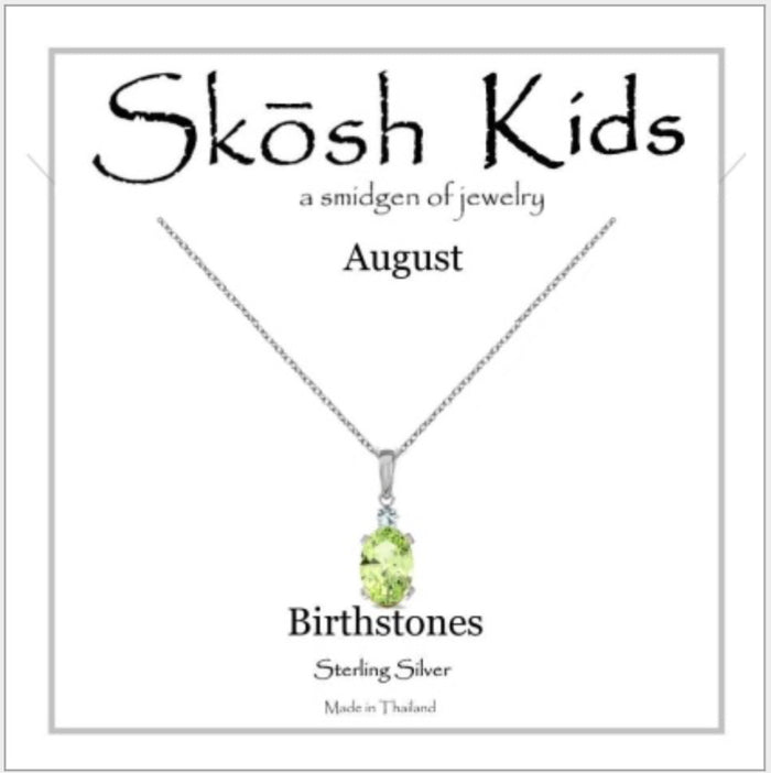 Skosh Kids Birthstone August, Silver 56-121-08