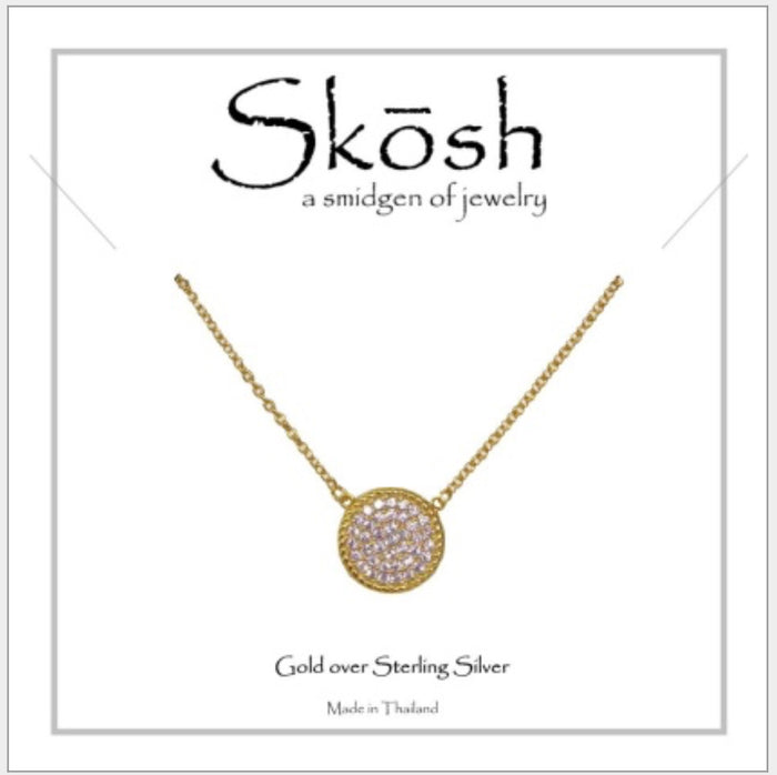 Skosh Pave CZ Round, Gold 57-504-2