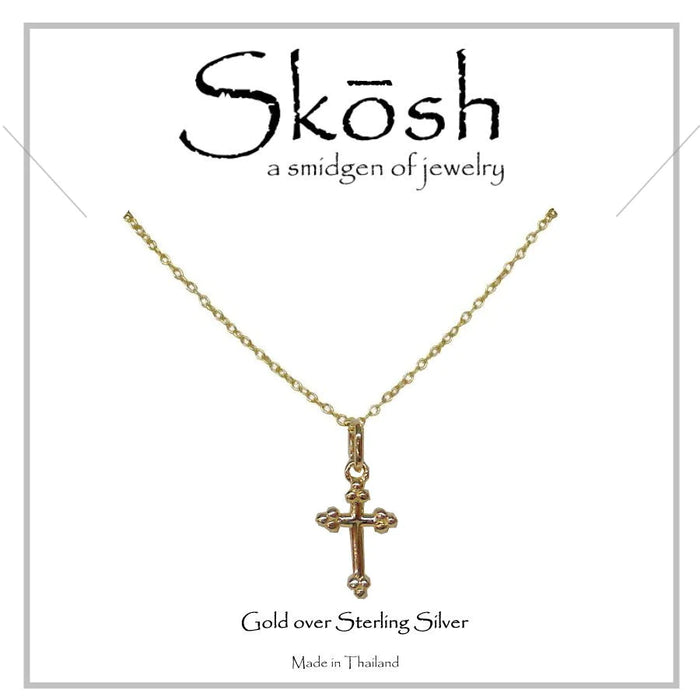 Skosh Small Bedded Cross, gold 57-498-5