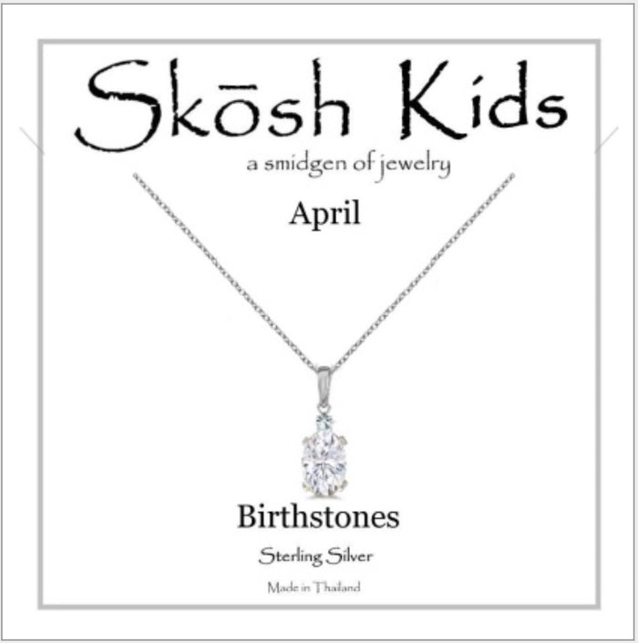 Skosh Kids Birthstone April, silver 56-121-04