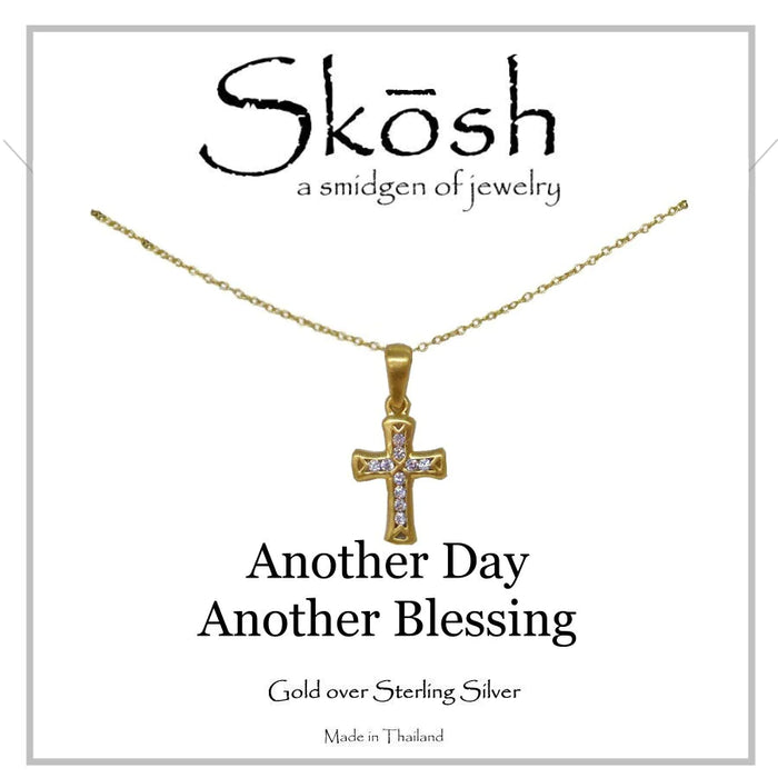 Skosh Satin Cross with CZs 57-478-1 & 57-478-2