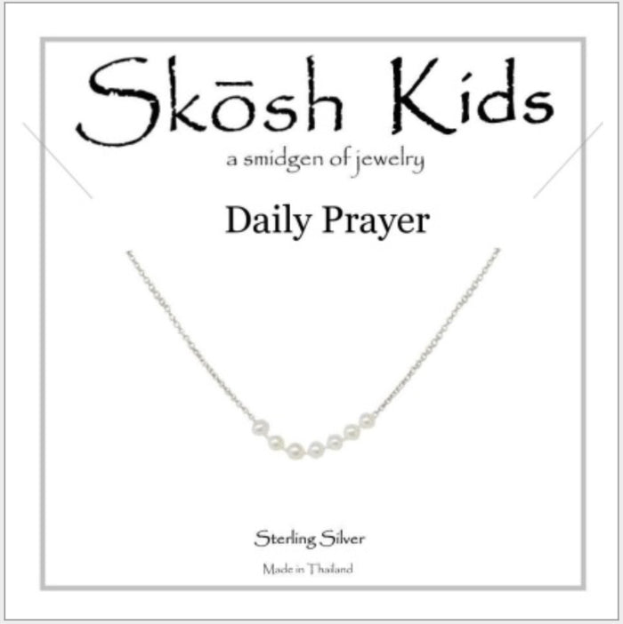 Skosh Kids 7 Pearl Daily Prayer, Silver 55-973-33