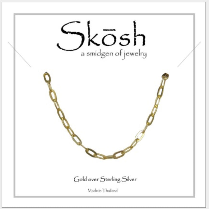 Skosh Med Flat Oval Link, Gold 57-601-18