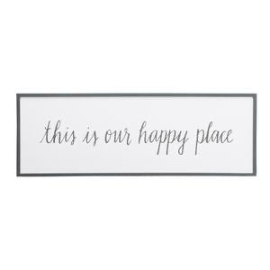 OUR HAPPY PLACE FRAMED BOARD