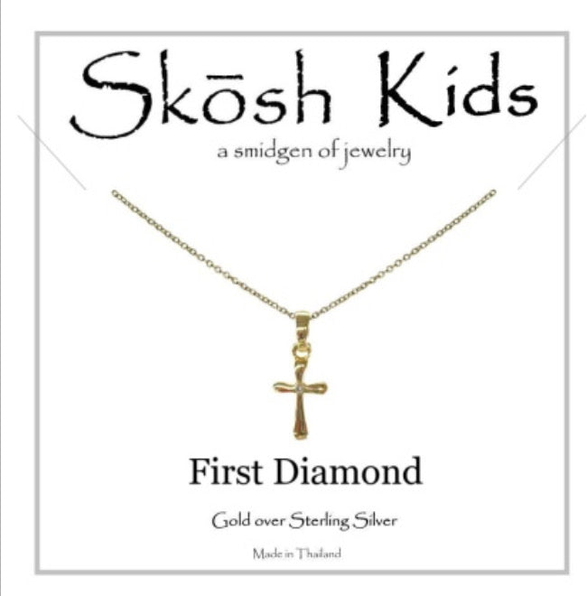 Skosh Kids Cross First Diamond, Gold 55-973-17