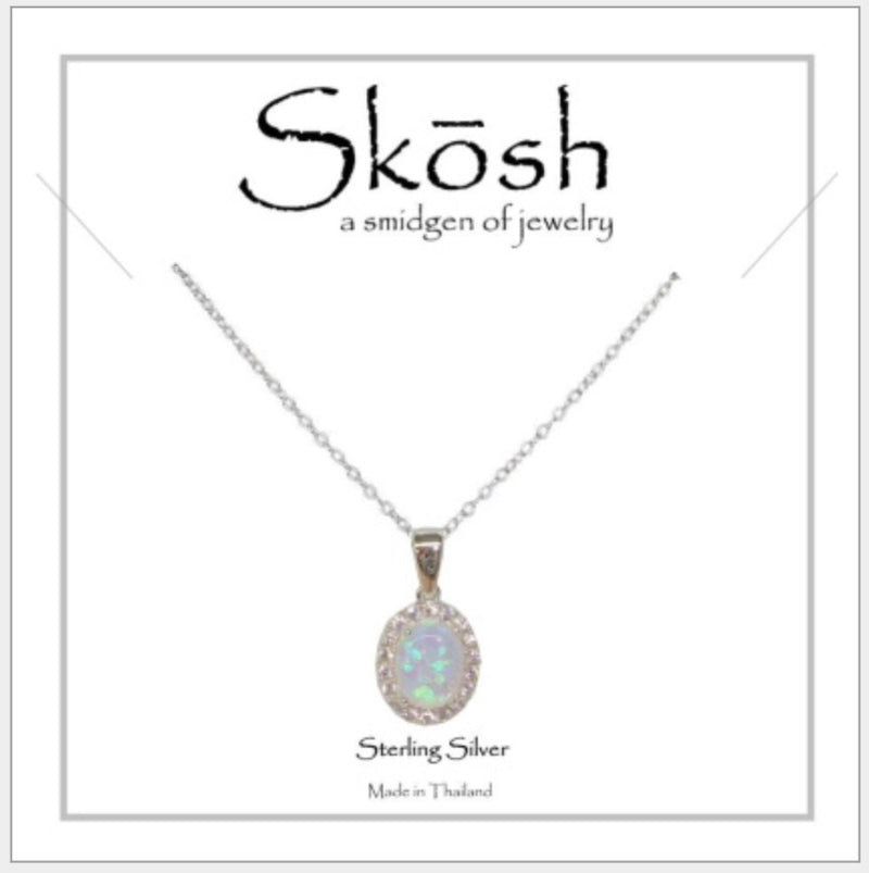 Skosh Opal with CZ Silver 57-523