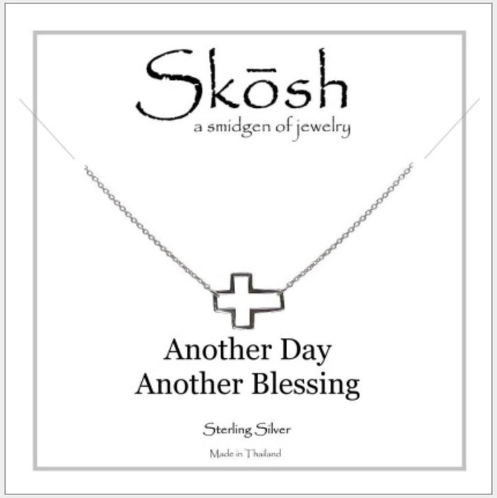 Skosh Another Day Another Blessing Open Cross Silver 55-857