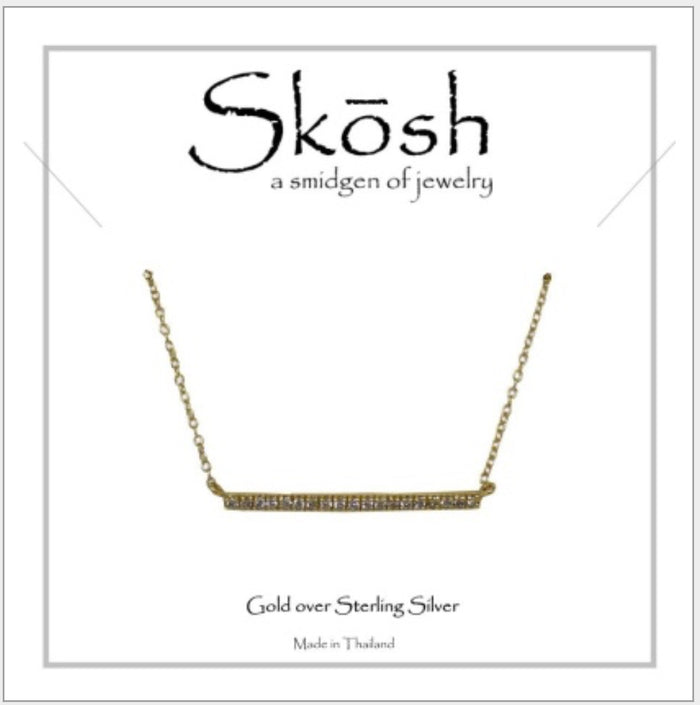 Skosh Straight Bar w/CZ, Gold57-401-2