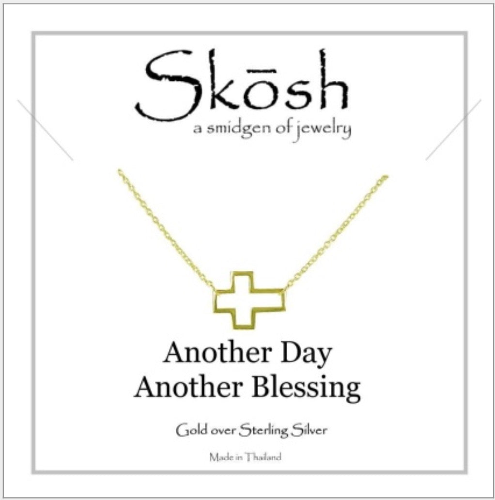 Skosh Another Day Another Blessing Gold Open Cross 55-881