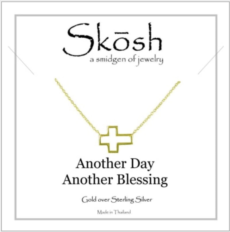 Skosh Another Day Another Blessing Gold Open Cross 55-881