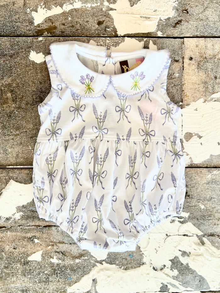 Banana Split Lavender Embroidered Bubble & Dress