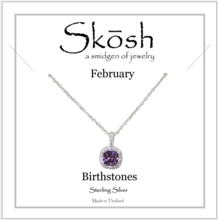 Skosh Birthstone February Silver 57-582-02