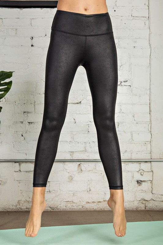 FAUX LEATHER FULL LENGTH LEGGINGS